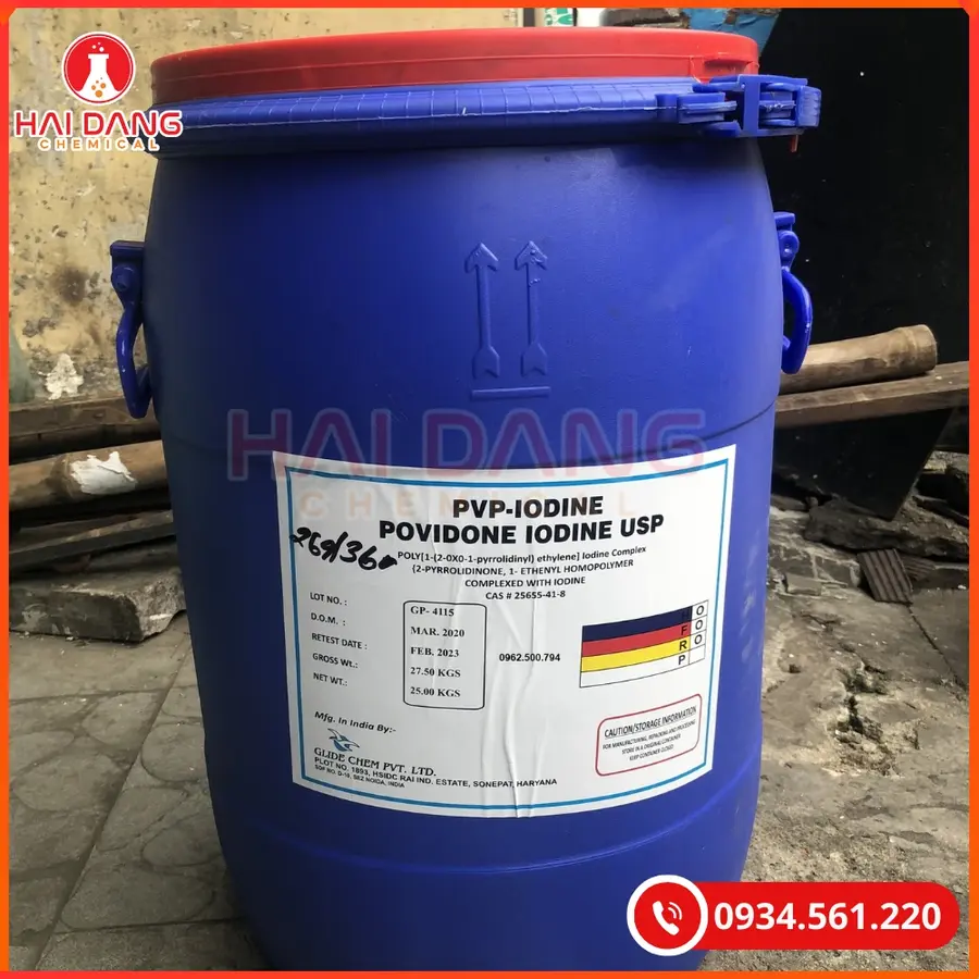 Pvp Iodine 25kg/thùng Glide Tại Quảng Ninh