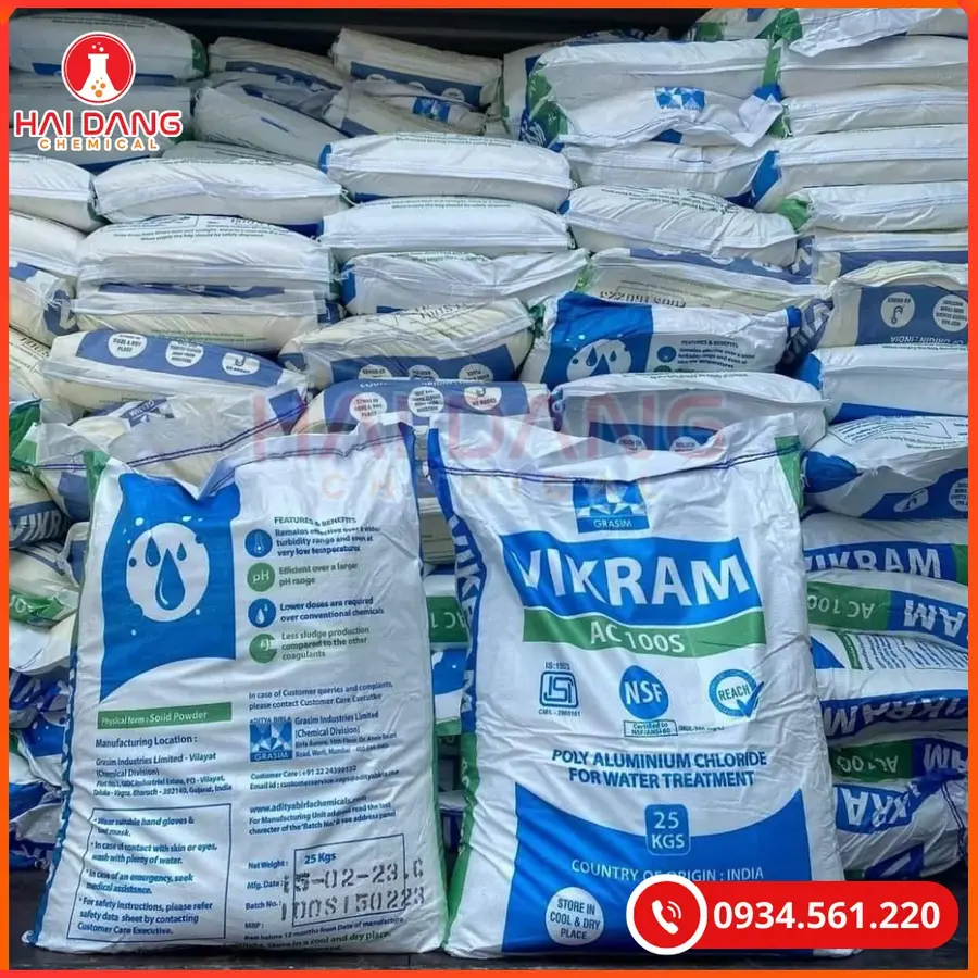PAC Ấn Độ Al2O3 Vikram 31% Ấn Độ 25kg/bao Tại Quảng Ninh