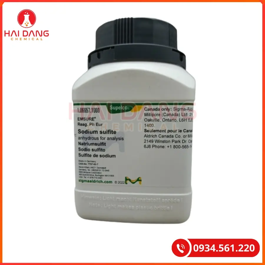 Sodium sulfite anhydrous (Na2SO3) Merck 1kg Tại Quảng Ninh