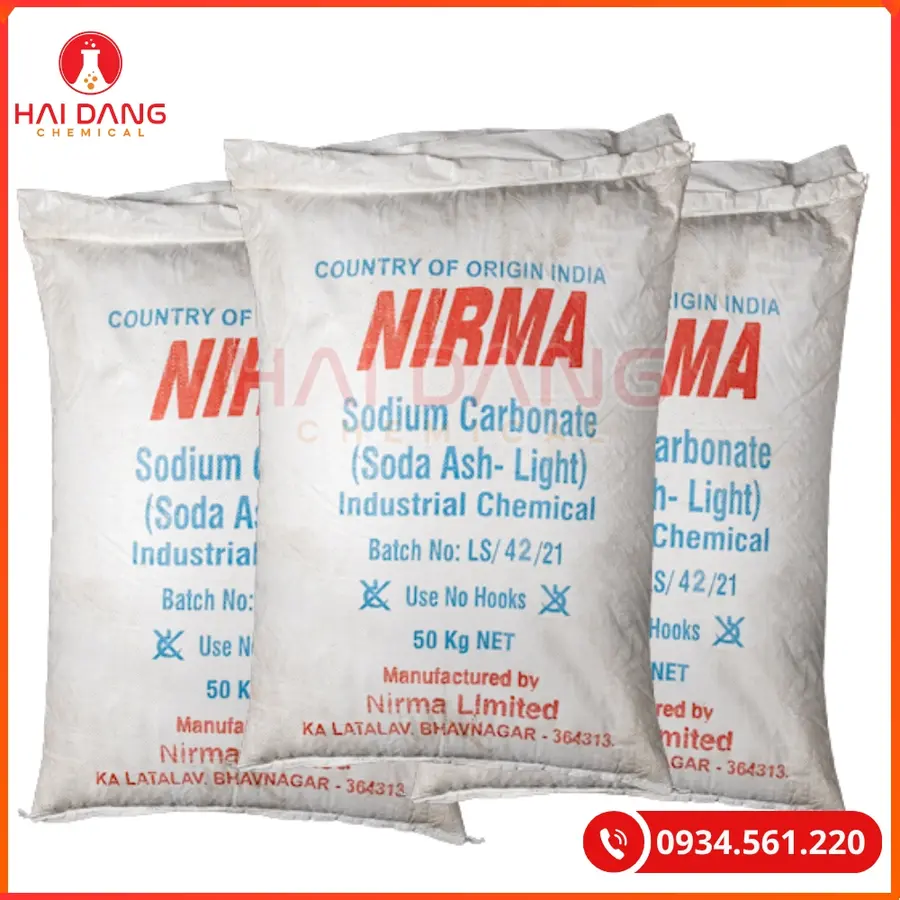 Soda Ash Light Nirma Na2CO3 99% 50kg/bao Tại Quảng Ninh