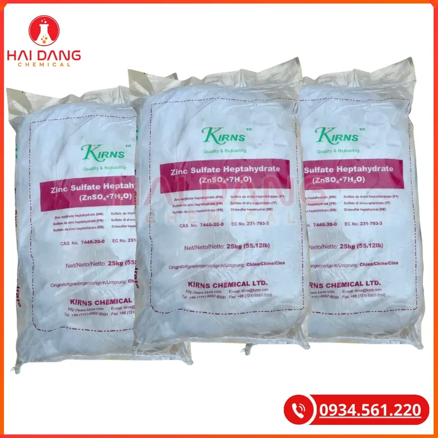 Zinc Sulphate Heptahydrate ZnSO4.7H2O 25kg/bao Tại Quảng Ninh