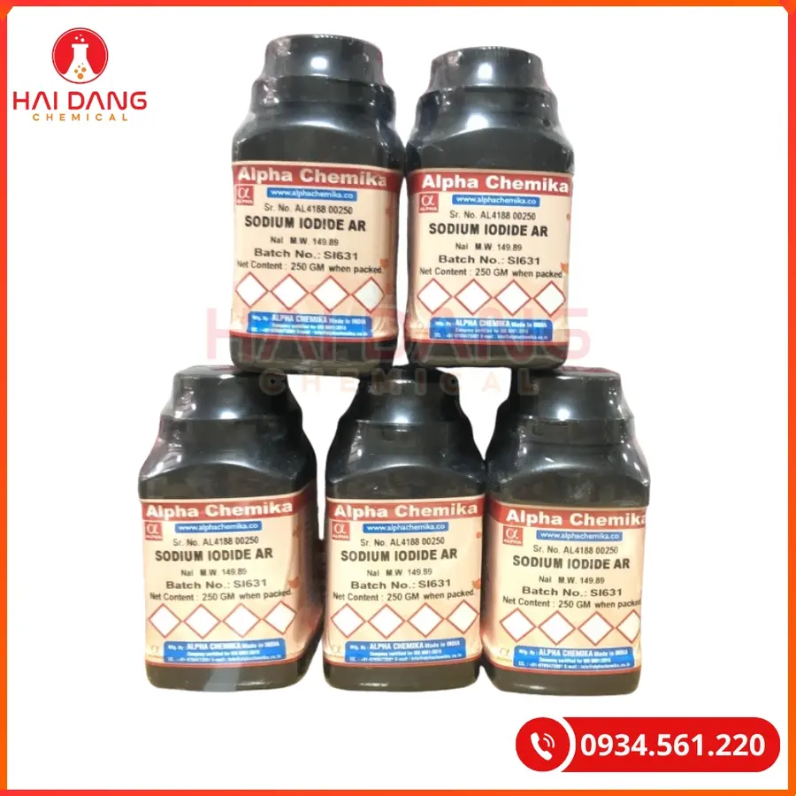 Sodium Iodide (NaI) Alpha chemika 250g Tại Quảng Ninh
