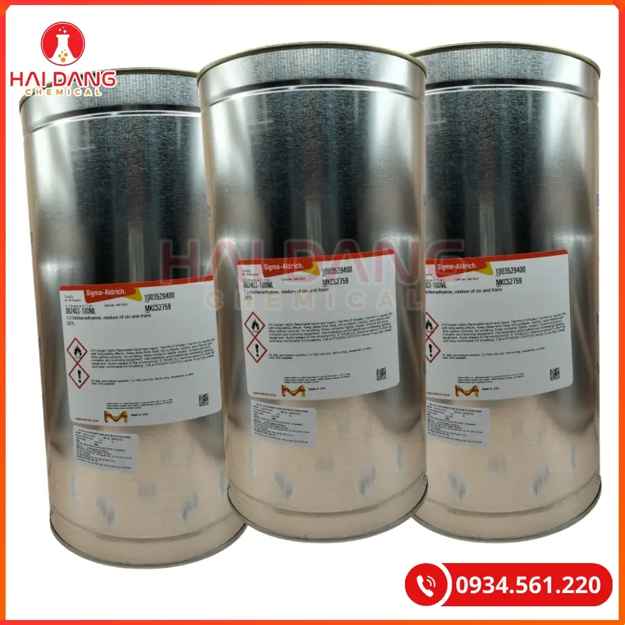 1,2-DICHLOROETHYLENE, 98%, MIXTURE OF CI C2H2Cl2 Sigma 100ml Tại Quảng Ninh