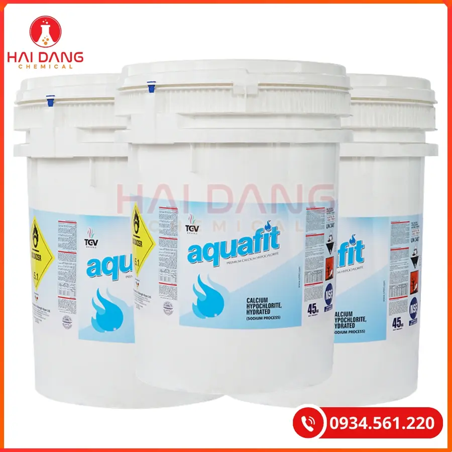 Chlorine Aquafit 70% Ca(ClO)2 45kg/thùng Ấn Độ Tại Quảng Ninh